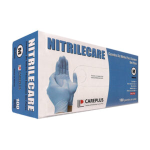 Guantes de nitrilo color celeste
