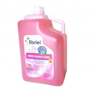 JABON-LIQUIDO-FLORAL-EBRIEL.jpg Jabón Liquido 4 Lt. Con extracto de Aloe y Glicerina
