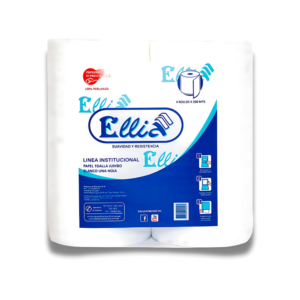 Papel Toalla Institucional Jumbo Blanco 4 rollos x 200 m
