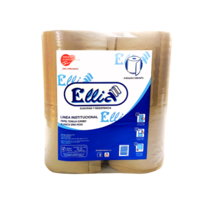 Papel Toalla Institucional Jumbo Ecológico Ellia 4 rollos x 300 m