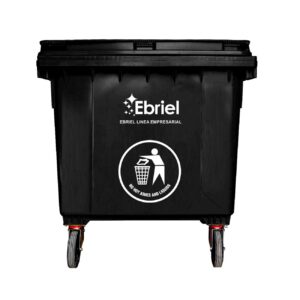 CONTENEDOR DE RESIDUOS SOLIDOS SIN PEDAL 1100 LT NEGRO