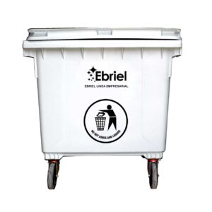 CONTENEDOR DE RESIDUOS SOLIDOS SIN PEDAL 1100 LT BLANCO